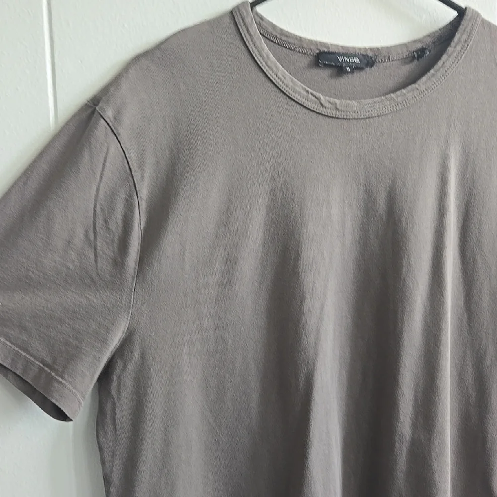 Vince Garment Dye Short Sleeve T-Shirt, Dark Olive - Picture 6 of 10